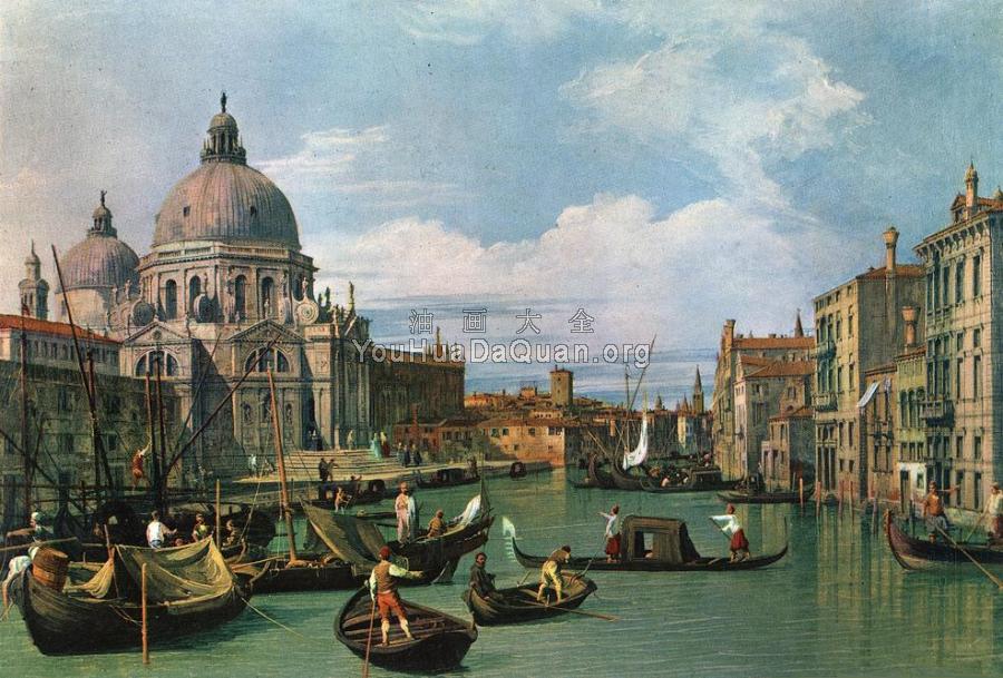 The Grand Canal and the Church of the Salute - 卡纳莱托
